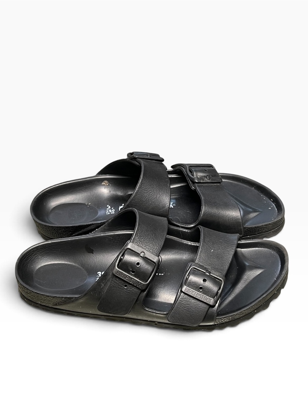 Birkenstock black essentials Eva Arizona two strap sandals